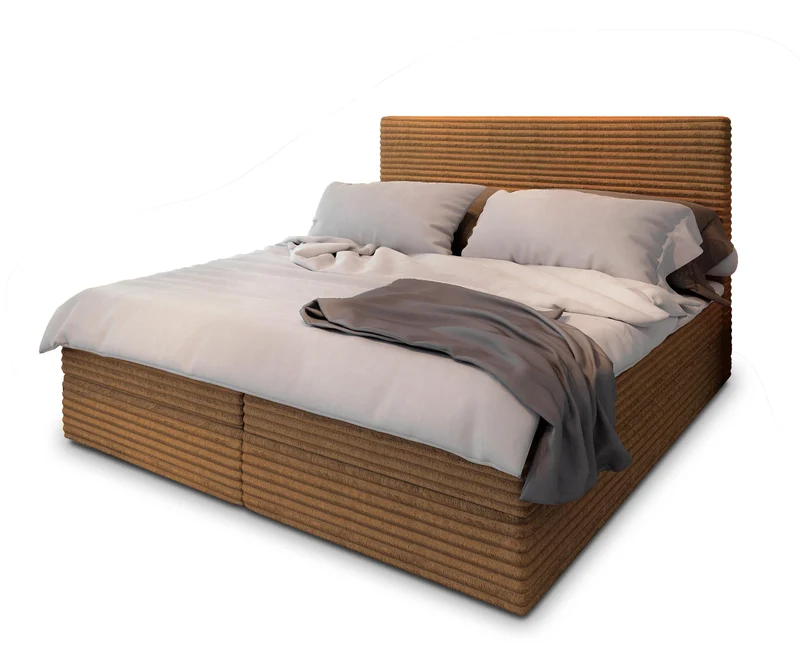 Masseno Boxspringbett PISA – Komplett-Set mit Matratze & Topper, Bettkasten, Polsterbetth