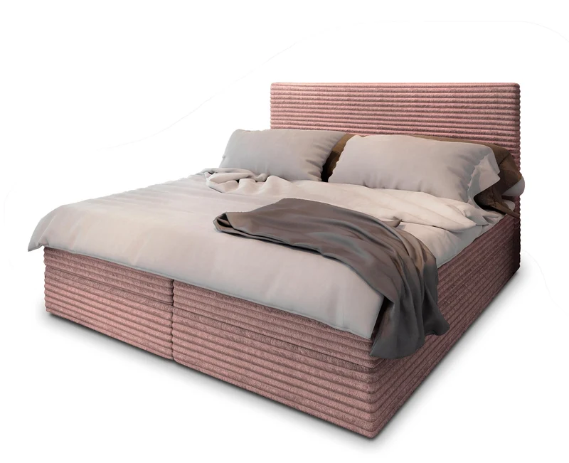 Masseno Boxspringbett PISA – Komplett-Set mit Matratze & Topper, Bettkasten, Polsterbetth