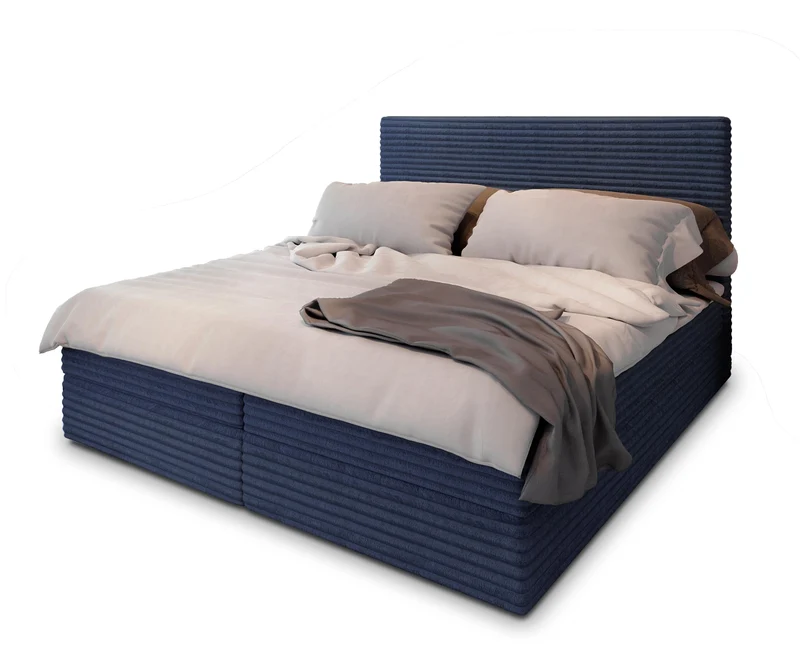Masseno Boxspringbett PISA – Komplett-Set mit Matratze & Topper, Bettkasten, Polsterbetth