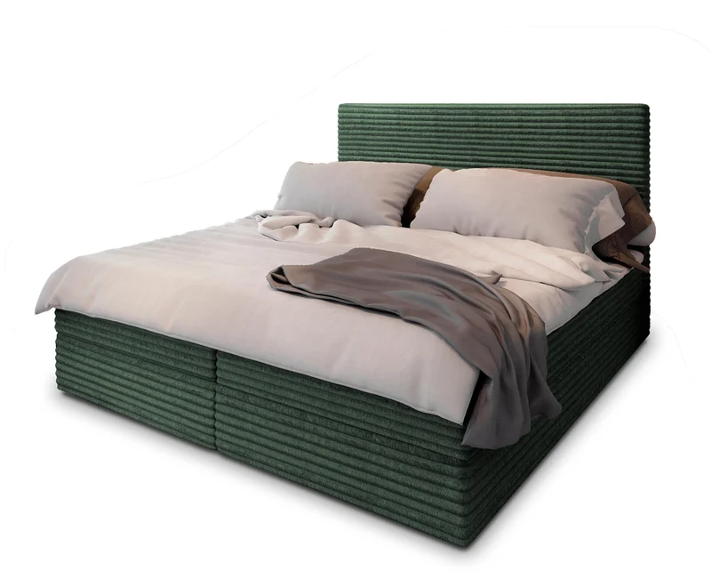 Masseno Boxspringbett PISA – Komplett-Set mit Matratze & Topper, Bettkasten, Polsterbetth
