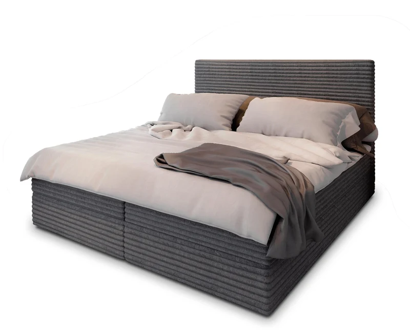 Masseno Boxspringbett PISA – Komplett-Set mit Matratze & Topper, Bettkasten, Polsterbetth