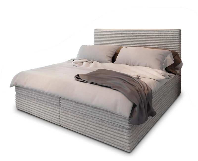 Masseno Boxspringbett PISA – Komplett-Set mit Matratze & Topper, Bettkasten, Polsterbetth