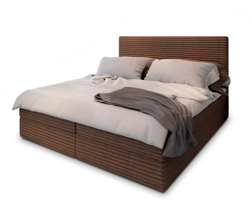 Masseno Boxspringbett PISA – Komplett-Set mit Matratze & Topper, Bettkasten, Polsterbetth