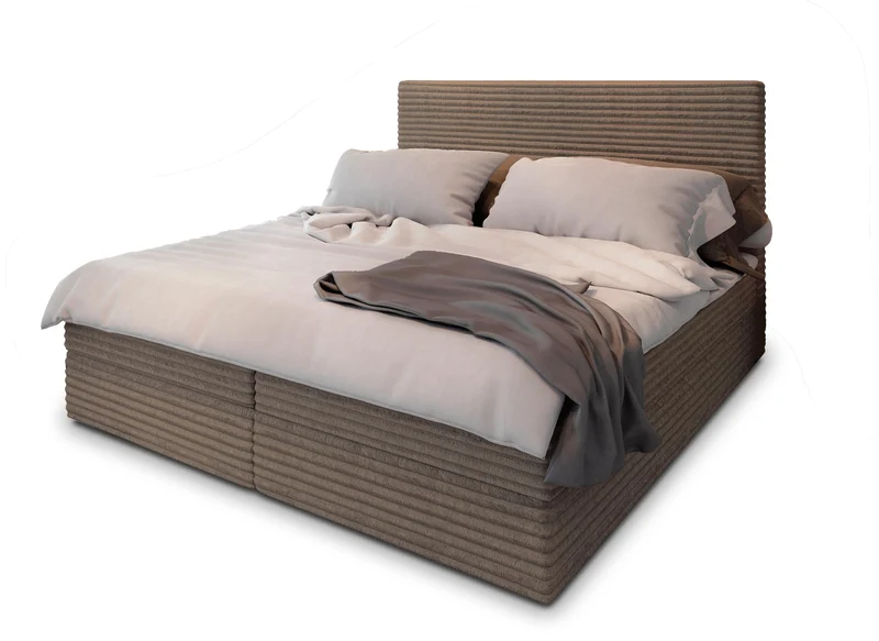Masseno Boxspringbett PISA – Komplett-Set mit Matratze & Topper, Bettkasten, Polsterbetth