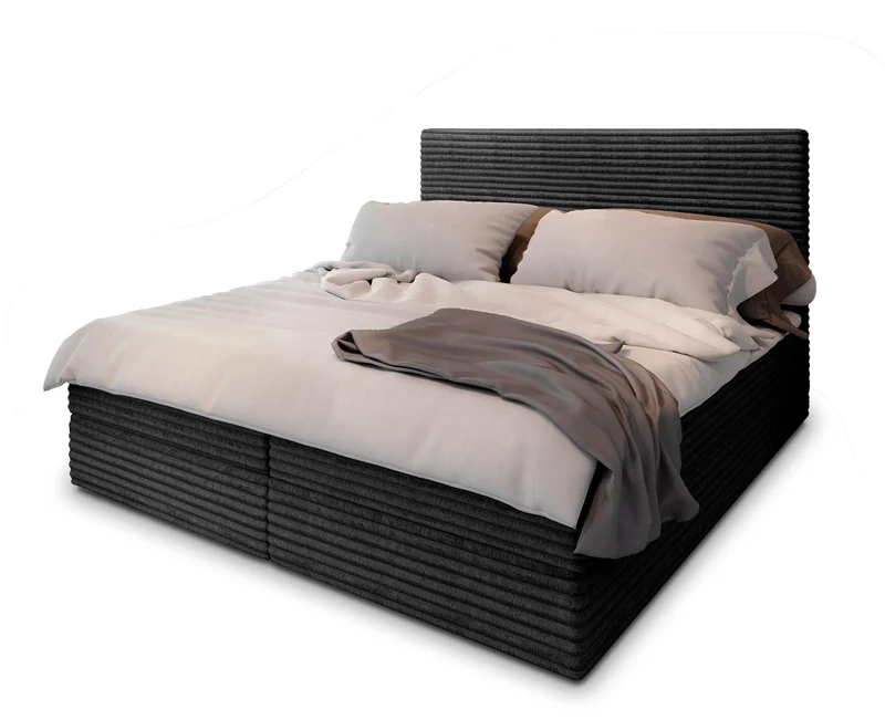 Masseno Boxspringbett PISA – Komplett-Set mit Matratze & Topper, Bettkasten, Polsterbetth