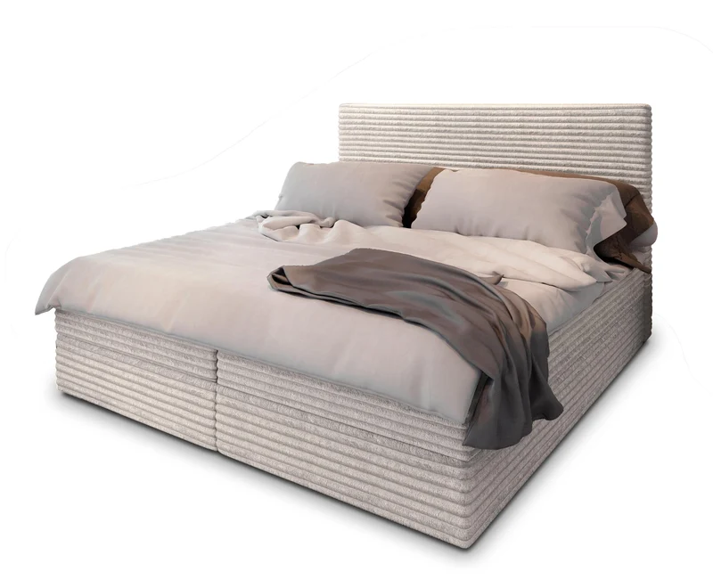 Masseno Boxspringbett PISA – Komplett-Set mit Matratze & Topper, Bettkasten, Polsterbetth