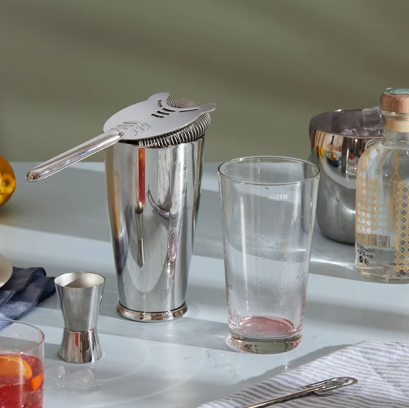 Alessi 5050 Shaker in Vetro e Acciaio Inox