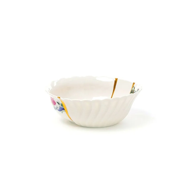 Seletti Kintsugi Ciotola in Porcellana, 19 cm