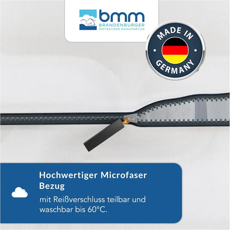 BMM Ortho Medic Taschenfederkernmatratze – 7 Zonen, H3, Öko-Tex, Ergonomisch, 21 cm Höheh