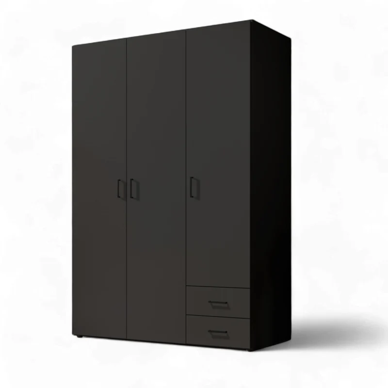 Stella Trading Kleiderschrank mit Drehtüren – Holzschrank für Schlafzimmer, zeitloses Designh