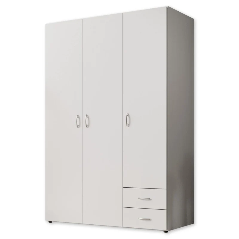 Stella Trading Kleiderschrank mit Drehtüren – Holzschrank für Schlafzimmer, zeitloses Designh