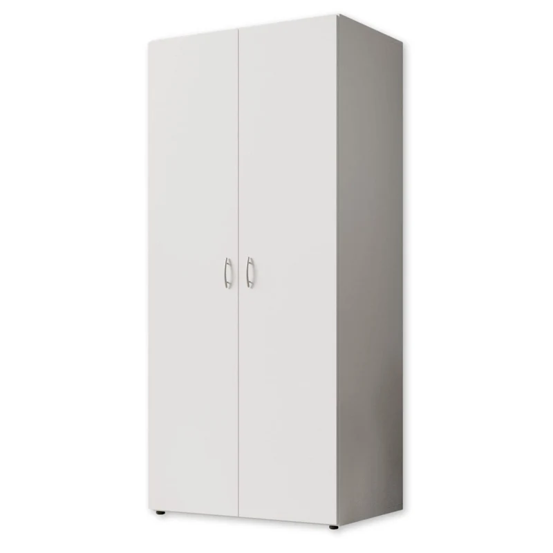 Stella Trading Kleiderschrank mit Drehtüren – Holzschrank für Schlafzimmer, zeitloses Designh