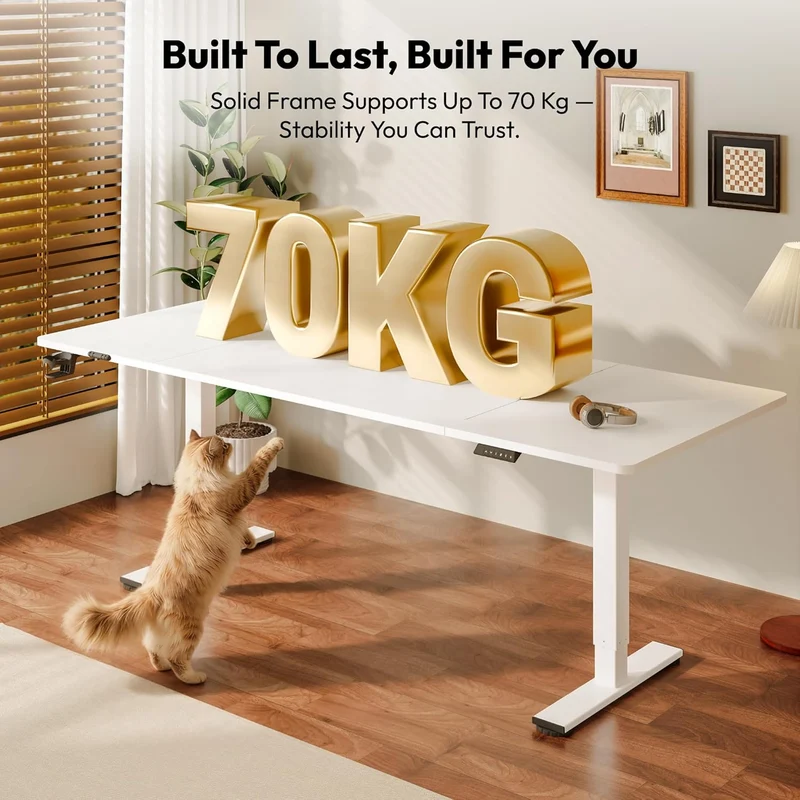SANODESK höhenverstellbarer Schreibtisch – XXL Standing Desk elektrisch, ergonomisch, stabilh