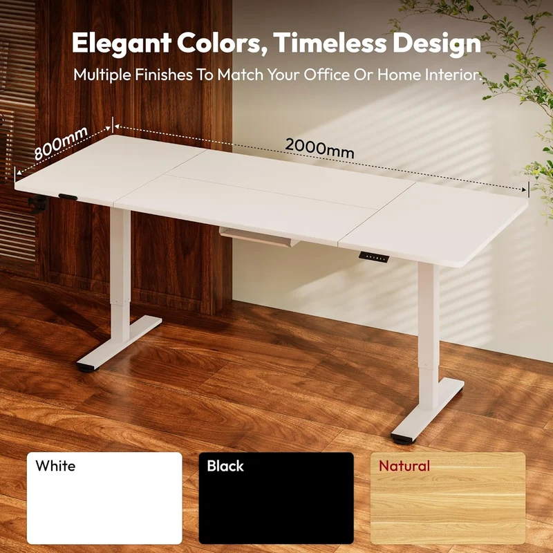 SANODESK höhenverstellbarer Schreibtisch – XXL Standing Desk elektrisch, ergonomisch, stabilh