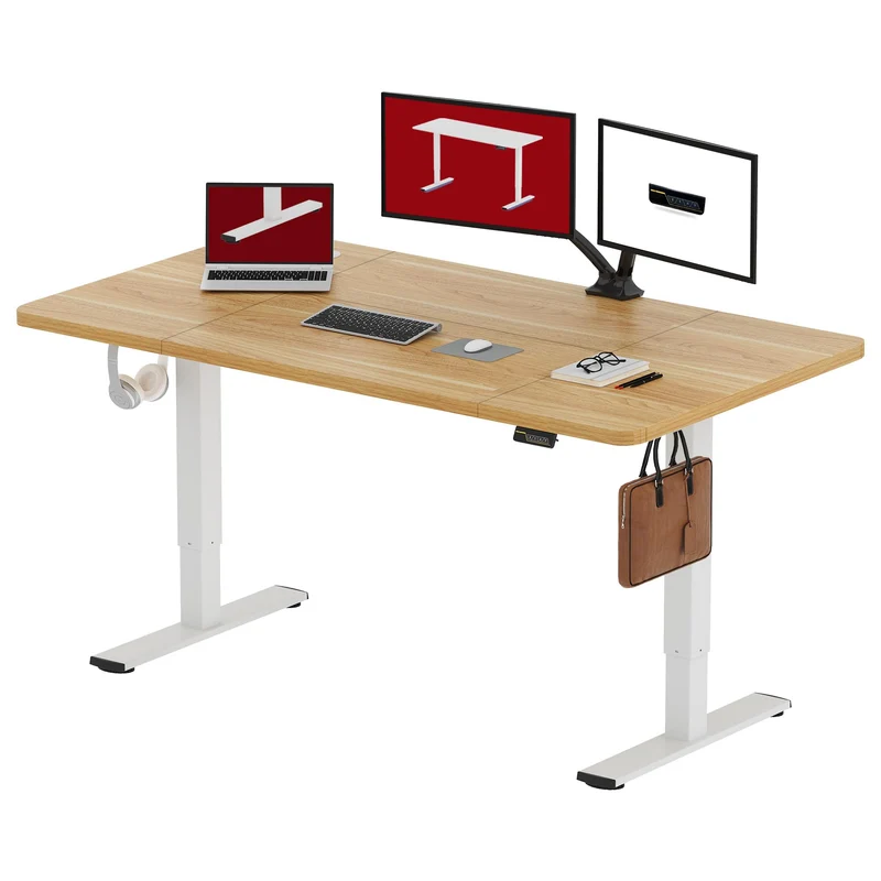SANODESK höhenverstellbarer Schreibtisch – XXL Standing Desk elektrisch, ergonomisch, stabilh