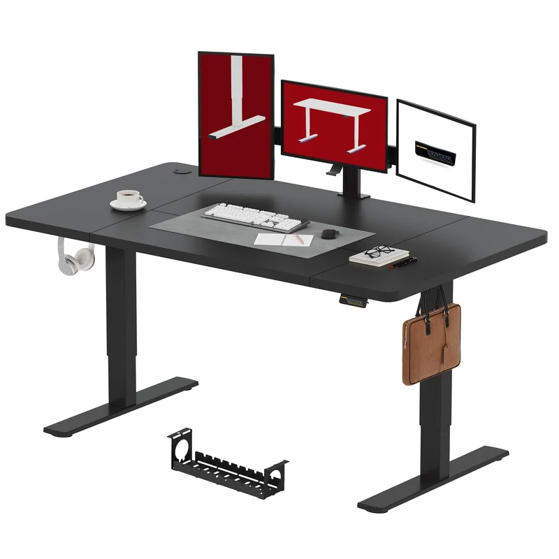 SANODESK höhenverstellbarer Schreibtisch – XXL Standing Desk elektrisch, ergonomisch, stabilh