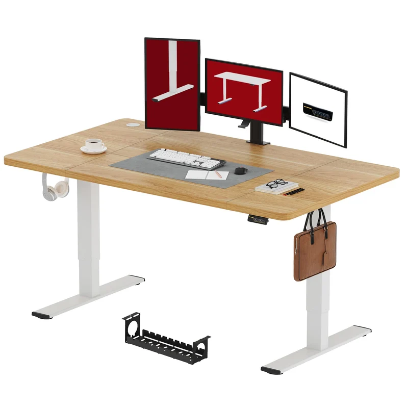 SANODESK höhenverstellbarer Schreibtisch – XXL Standing Desk elektrisch, ergonomisch, stabilh