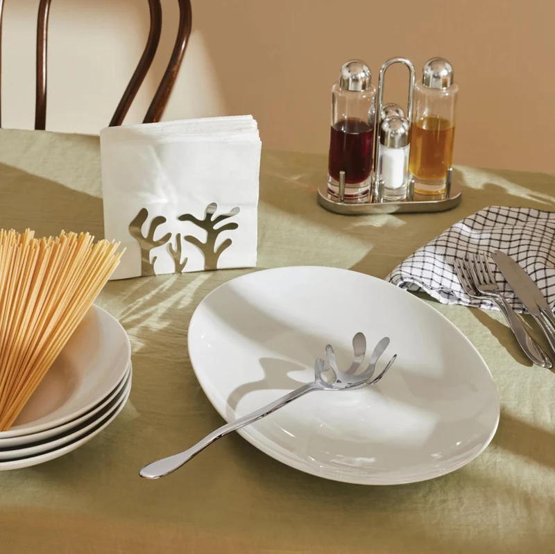 Alessi Mediterraneo Set 6 portatovaglioli in Acciaio Inox