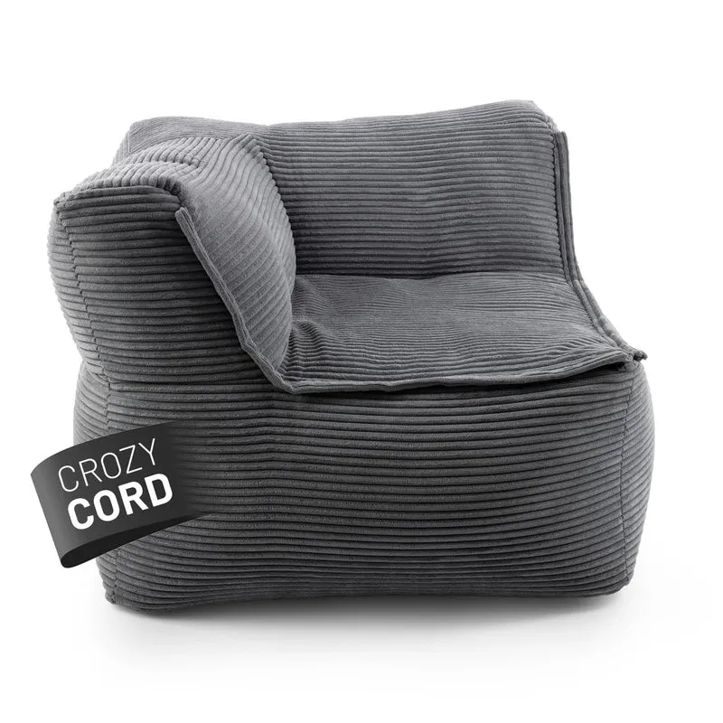 Lumaland Modulares Cord Sitzsack Sofa Set – Bean Bag Module mit EPS-Füllung, Weich, Indoor, Modernh