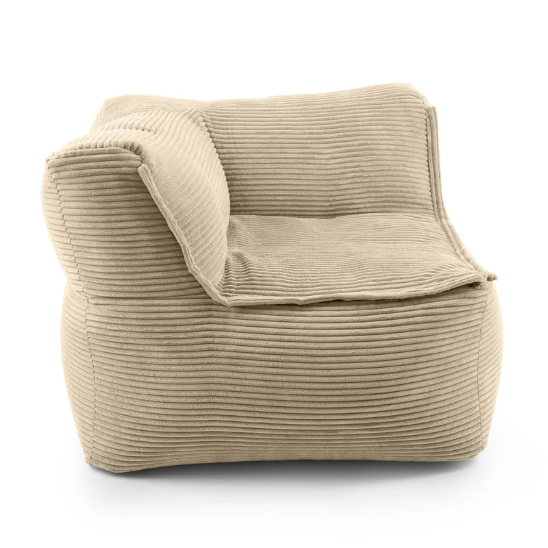 Lumaland Modulares Cord Sitzsack Sofa Set – Bean Bag Module mit EPS-Füllung, Weich, Indoor, Modernh