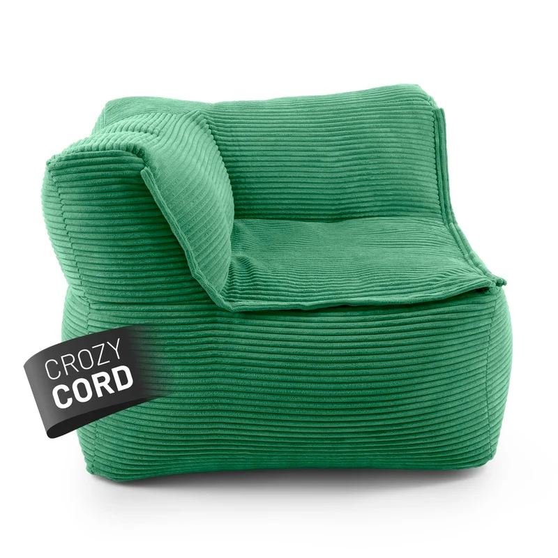 Lumaland Modulares Cord Sitzsack Sofa Set – Bean Bag Module mit EPS-Füllung, Weich, Indoor, Modernh