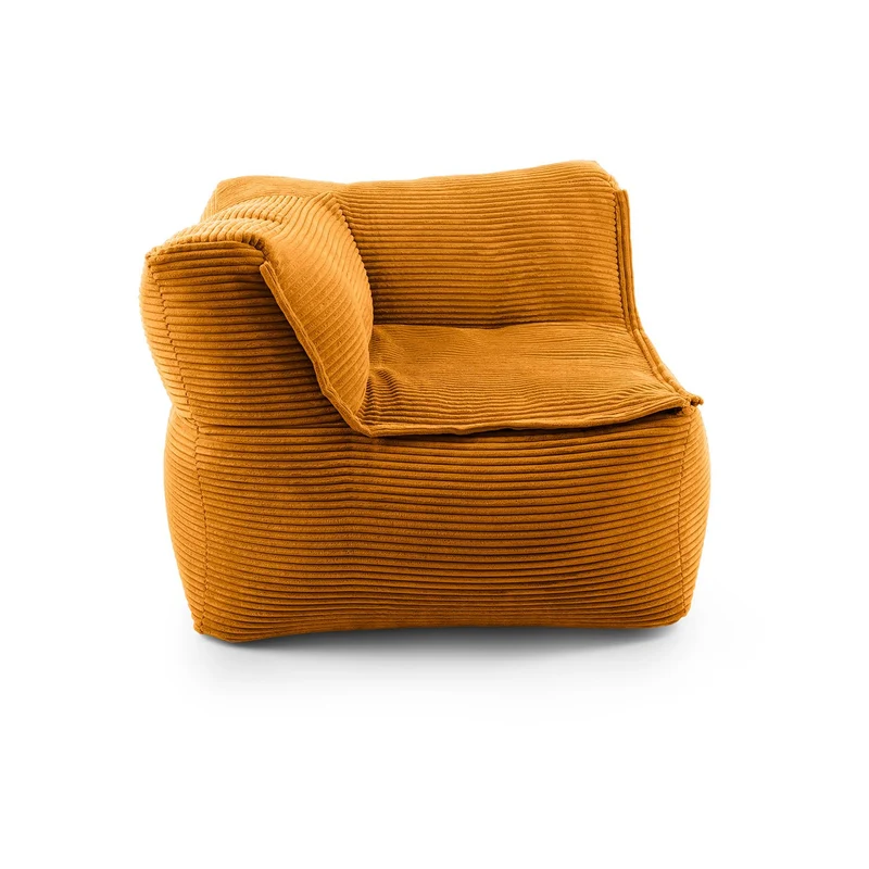 Lumaland Modulares Cord Sitzsack Sofa Set – Bean Bag Module mit EPS-Füllung, Weich, Indoor, Modernh