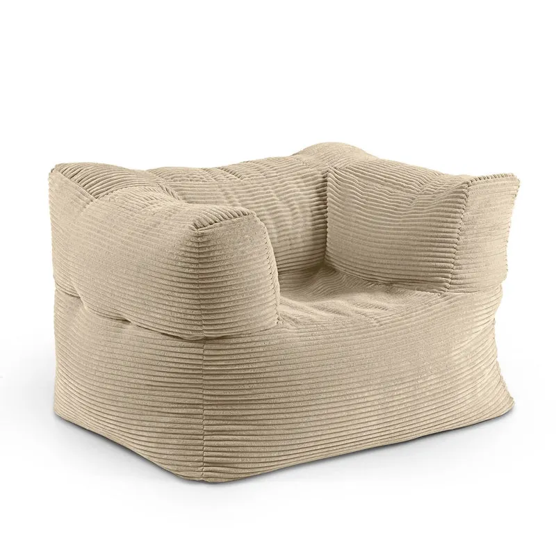 Lumaland Modulares Cord Sitzsack Sofa Set – Bean Bag Module mit EPS-Füllung, Weich, Indoor, Modernh