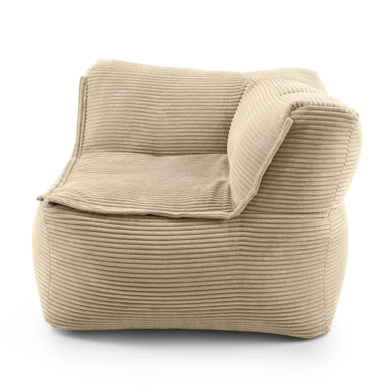 Lumaland Modulares Cord Sitzsack Sofa Set – Bean Bag Module mit EPS-Füllung, Weich, Indoor, Modernh