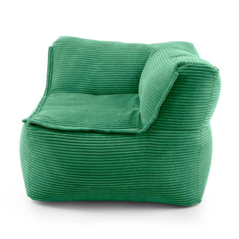 Lumaland Modulares Cord Sitzsack Sofa Set – Bean Bag Module mit EPS-Füllung, Weich, Indoor, Modernh