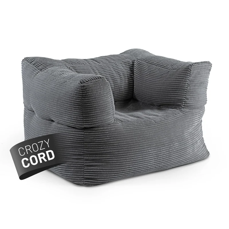 Lumaland Modulares Cord Sitzsack Sofa Set – Bean Bag Module mit EPS-Füllung, Weich, Indoor, Modernh