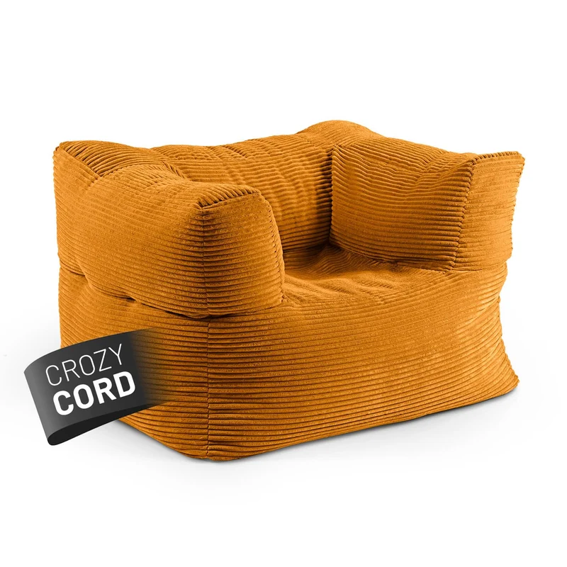 Lumaland Modulares Cord Sitzsack Sofa Set – Bean Bag Module mit EPS-Füllung, Weich, Indoor, Modernh