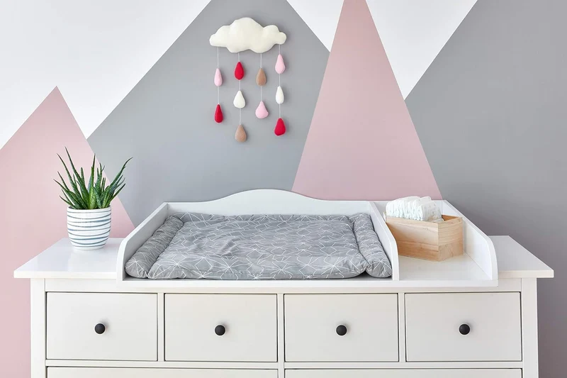 KraftKids Wickelaufsatz für HEMNES XXL 108 cm extra breit mit Trennfachh