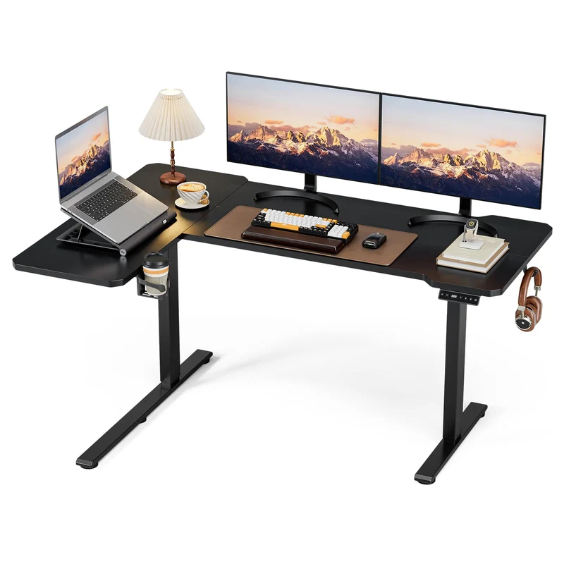 Acrolix Eckschreibtisch elektrisch höhenverstellbar – L-Form, ergonomisch, stabilh