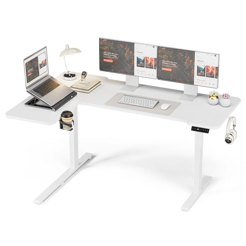 Acrolix Eckschreibtisch elektrisch höhenverstellbar – L-Form, ergonomisch, stabilh