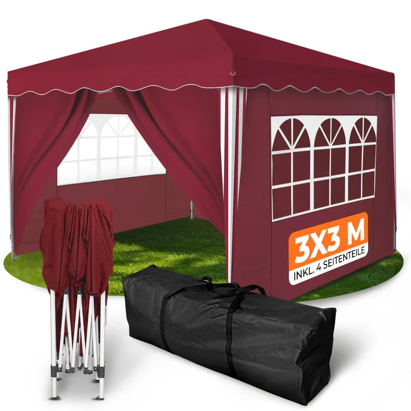 Kronenburg Faltpavillon Pop-Up Pavillon – UV50+, Wasserdicht, Mit Seitenteilenh