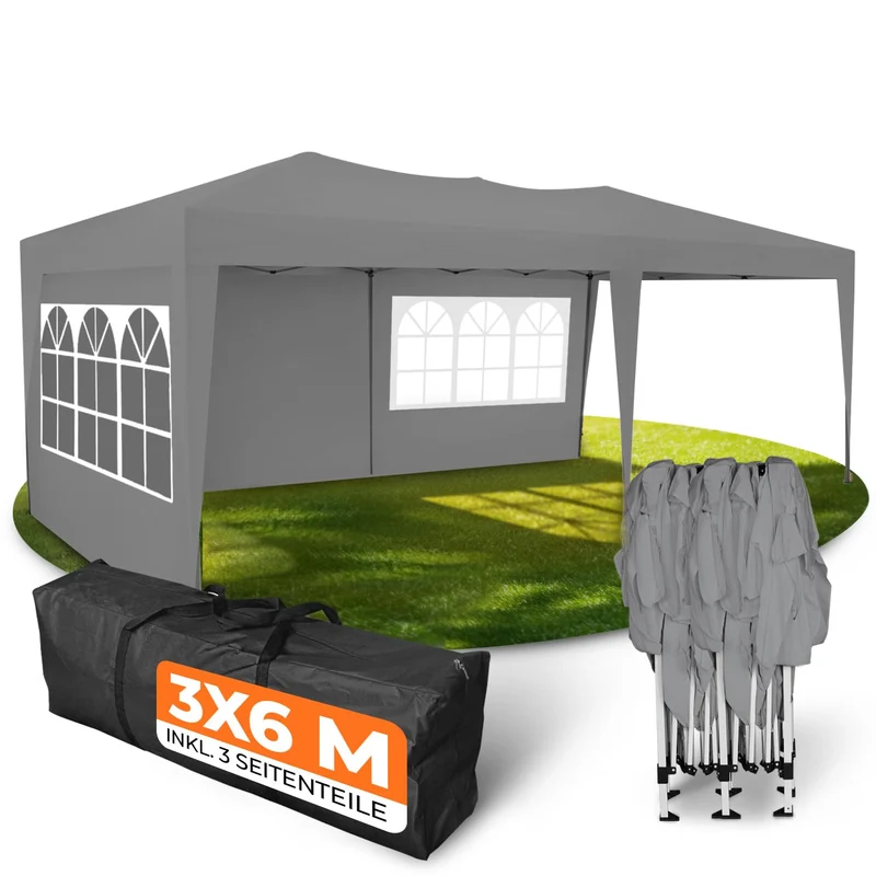 Kronenburg Faltpavillon Pop-Up Pavillon – UV50+, Wasserdicht, Mit Seitenteilenh