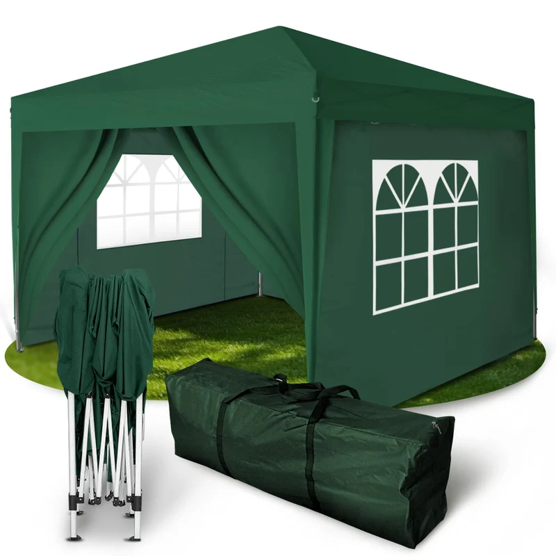 Kronenburg Faltpavillon Pop-Up Pavillon – UV50+, Wasserdicht, Mit Seitenteilenh