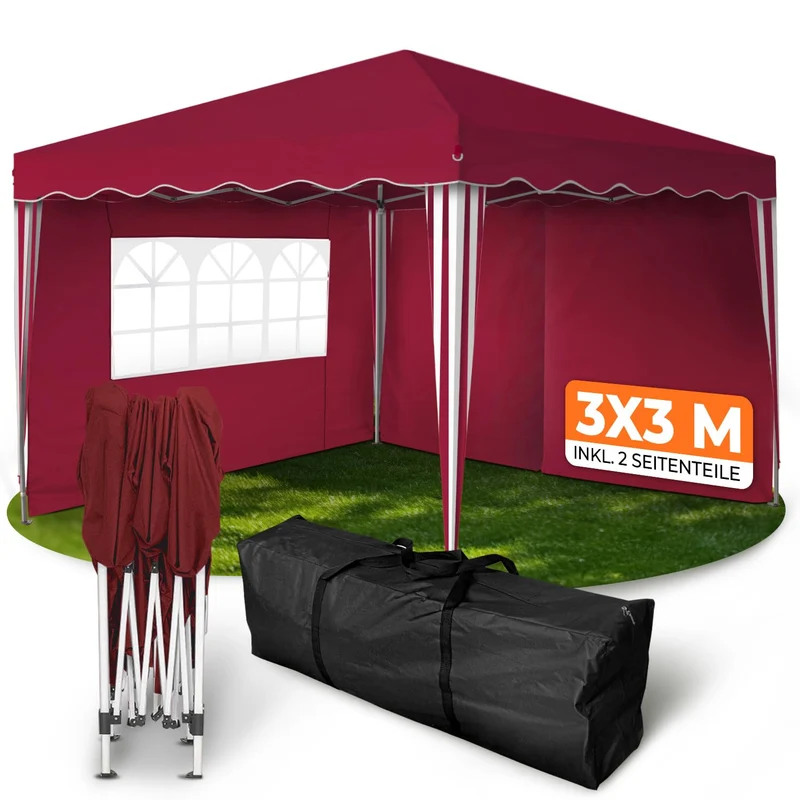 Kronenburg Faltpavillon Pop-Up Pavillon – UV50+, Wasserdicht, Mit Seitenteilenh