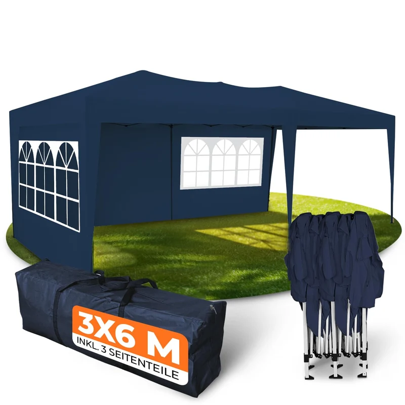 Kronenburg Faltpavillon Pop-Up Pavillon – UV50+, Wasserdicht, Mit Seitenteilenh