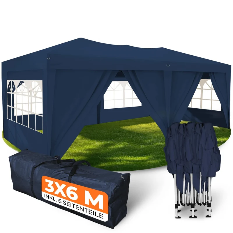 Kronenburg Faltpavillon Pop-Up Pavillon – UV50+, Wasserdicht, Mit Seitenteilenh