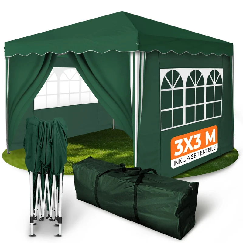 Kronenburg Faltpavillon Pop-Up Pavillon – UV50+, Wasserdicht, Mit Seitenteilenh