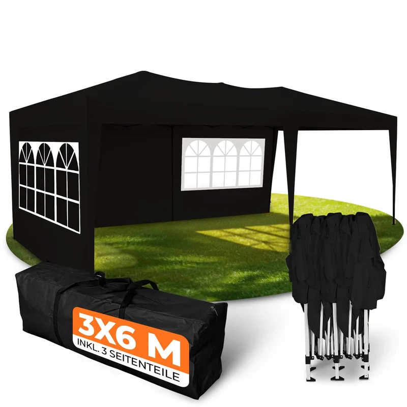 Kronenburg Faltpavillon Pop-Up Pavillon – UV50+, Wasserdicht, Mit Seitenteilenh