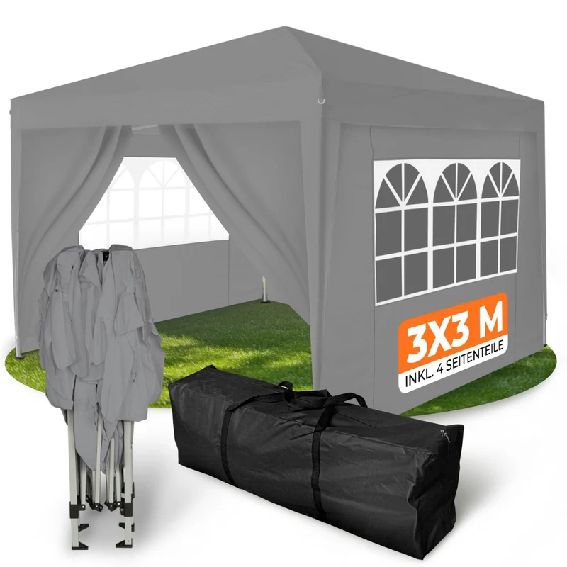 Kronenburg Faltpavillon Pop-Up Pavillon – UV50+, Wasserdicht, Mit Seitenteilenh