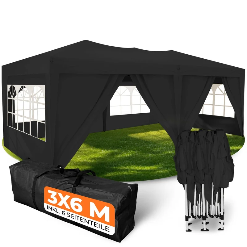 Kronenburg Faltpavillon Pop-Up Pavillon – UV50+, Wasserdicht, Mit Seitenteilenh