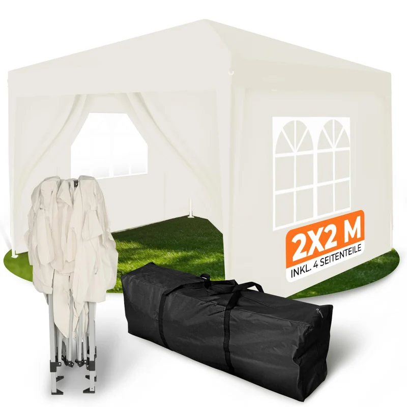 Kronenburg Faltpavillon Pop-Up Pavillon – UV50+, Wasserdicht, Mit Seitenteilenh