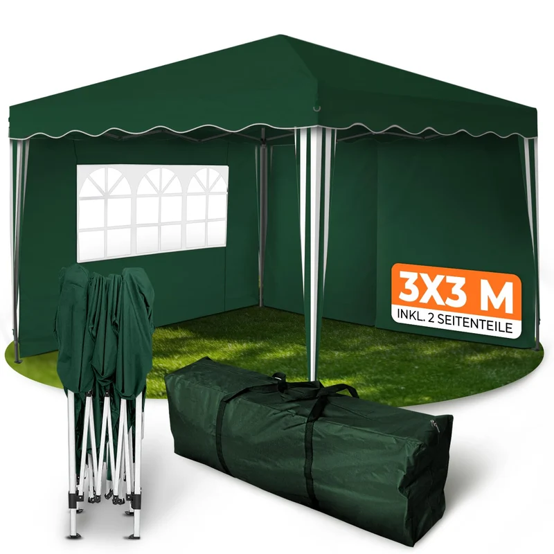 Kronenburg Faltpavillon Pop-Up Pavillon – UV50+, Wasserdicht, Mit Seitenteilenh