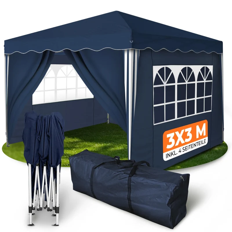 Kronenburg Faltpavillon Pop-Up Pavillon – UV50+, Wasserdicht, Mit Seitenteilenh