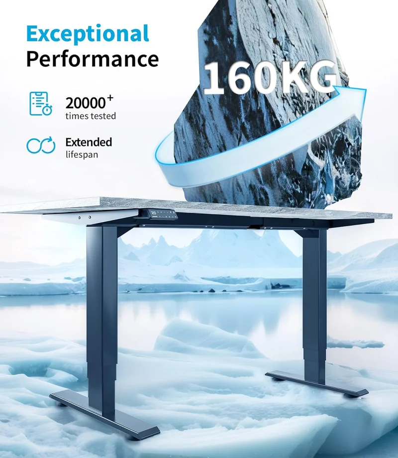 MAIDeSITe T2 Pro Plus Höhenverstellbarer Schreibtisch elektrisch mit Dual-Motor, 4 Memory-Steuerung, Sitz-Steh-Erinnerung, 100–220 cm Tischplatteh