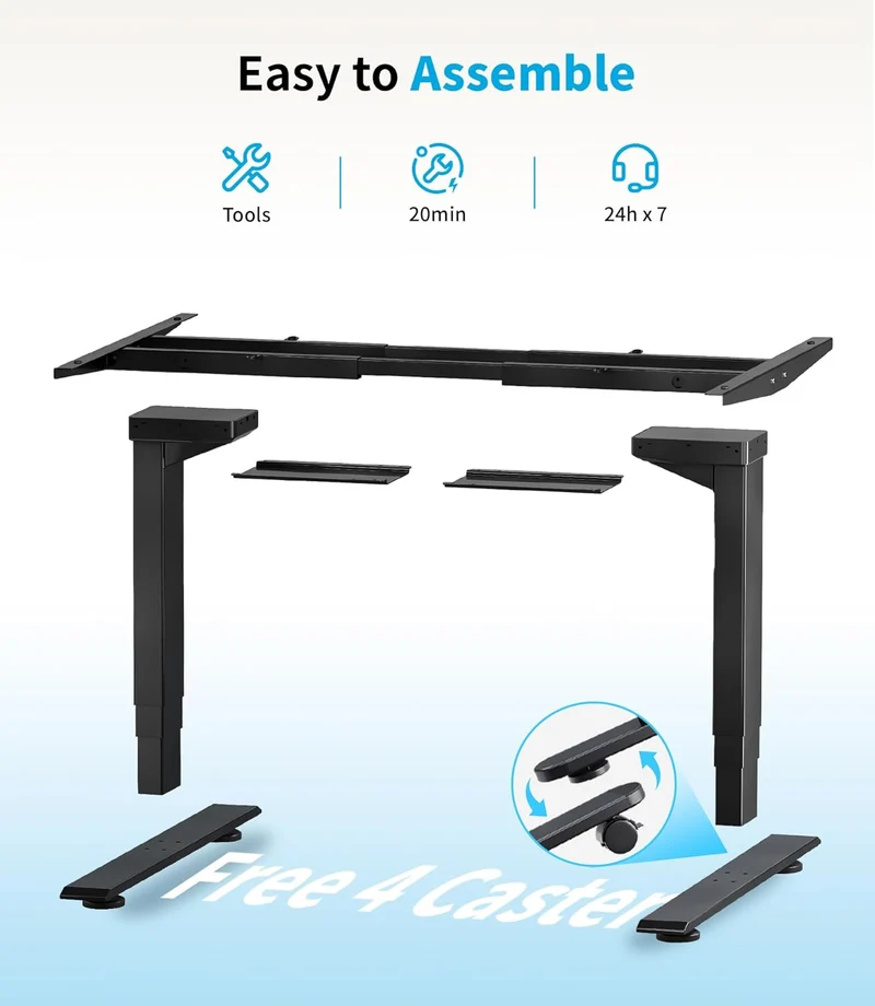 MAIDeSITe T2 Pro Plus Höhenverstellbarer Schreibtisch elektrisch mit Dual-Motor, 4 Memory-Steuerung, Sitz-Steh-Erinnerung, 100–220 cm Tischplatteh