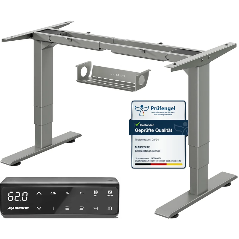 MAIDeSITe T2 Pro Plus Höhenverstellbarer Schreibtisch elektrisch mit Dual-Motor, 4 Memory-Steuerung, Sitz-Steh-Erinnerung, 100–220 cm Tischplatteh